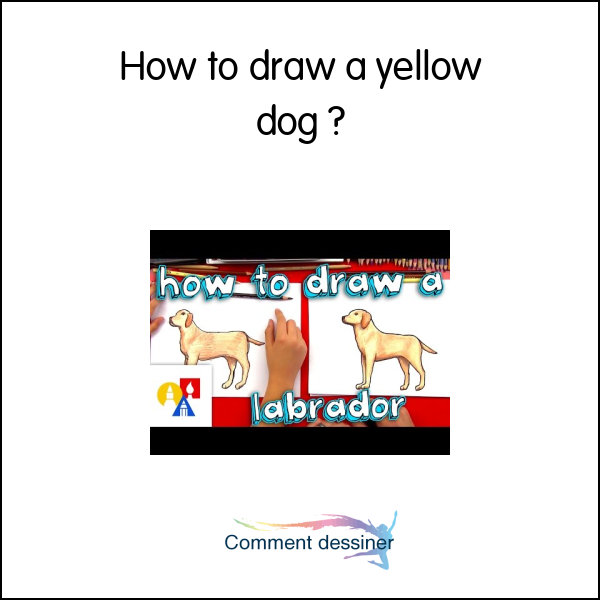 How to draw a yellow dog